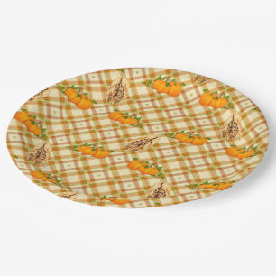 Plato De Papel Caída Placa estacional de papel para calabaza de