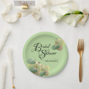Plato De Papel Caída Rústica De La Ducha De Novias Aspen Deja Ver