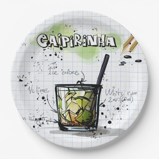 Plato De Papel Caipirinha (Anverso)