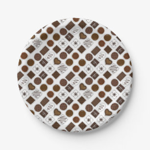 Plato De Papel Caja de chocolate con placas de El día de San Vale