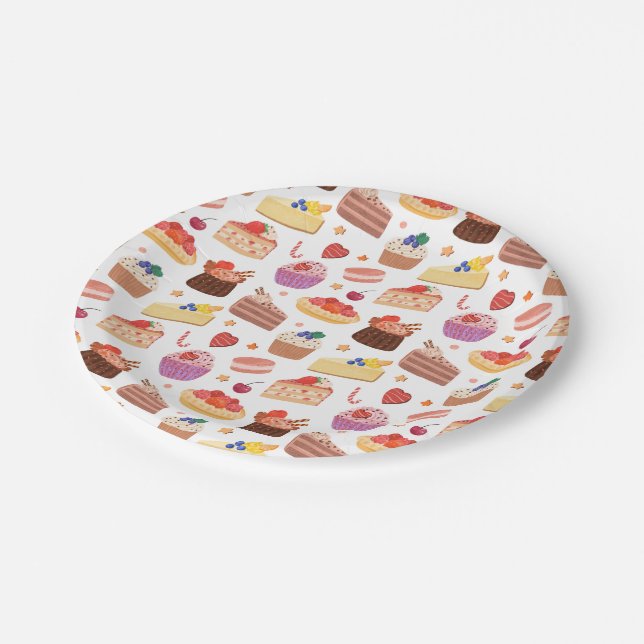 Plato De Papel Cake Pies Cupcakes Deserts Galore (Angular)