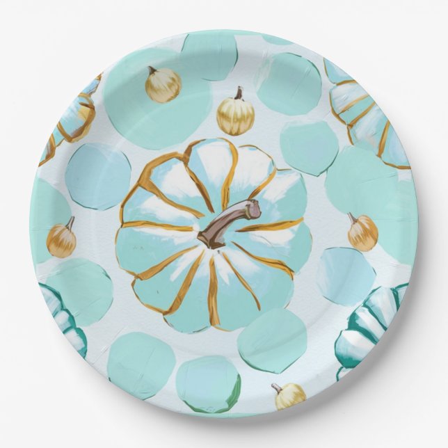 Plato De Papel Calabaza (Anverso)