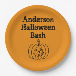 Plato De Papel Calabaza