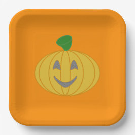 Plato De Papel Calabaza