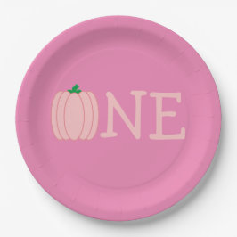 Plato De Papel Calabaza 1º cumpleaños