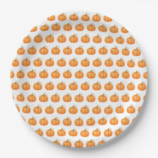 Plato De Papel Calabaza Adorable