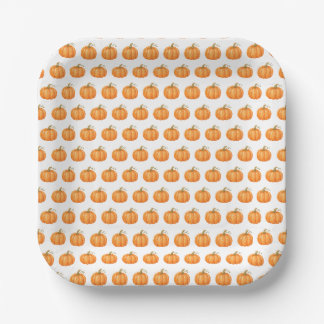 Plato De Papel Calabaza Adorable