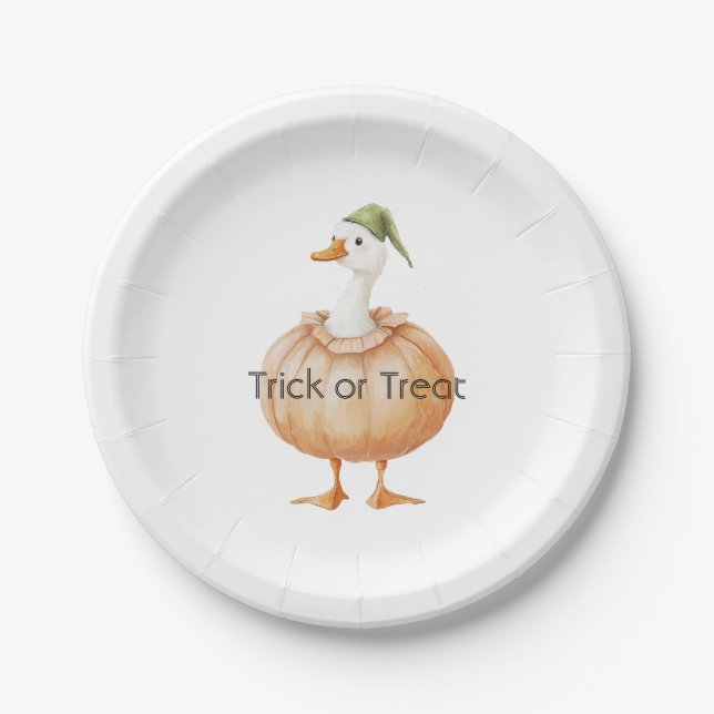 Plato De Papel Calabaza de ganso   (Anverso)