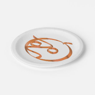 Plato De Papel Calabaza de Halloween con fondo transparente