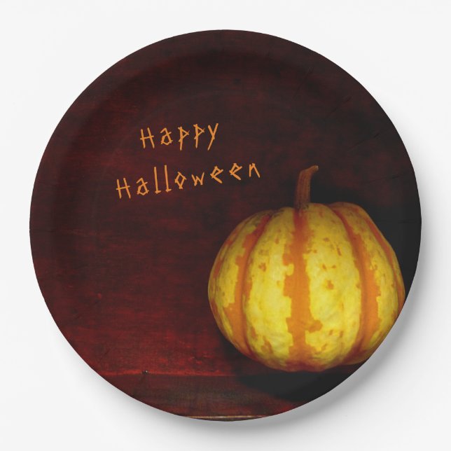 Plato De Papel Calabaza Levitate - Vida fija (Anverso)
