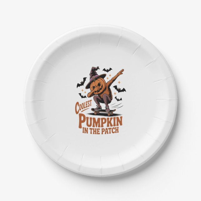 Plato De Papel Calabaza más fría del parche (Anverso)