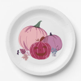 Plato De Papel Calabaza para hablar de placas de papel