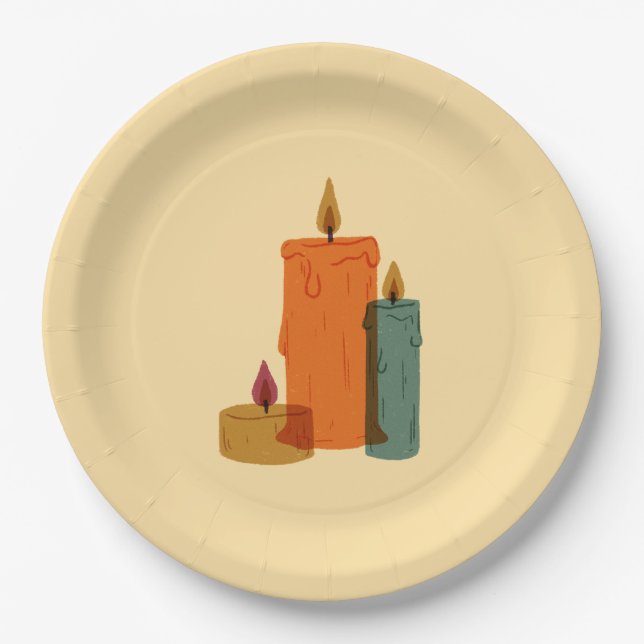 Plato De Papel Calabaza para hablar de placas de papel (Anverso)