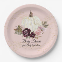 Calabaza Rubor de Burgundy Floral Gold para Baby S