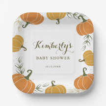 Calabaza Rustica y deja Baby Shower neutral de gén