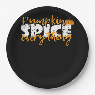 Plato De Papel Calabaza Spice Everything Halloween Funny