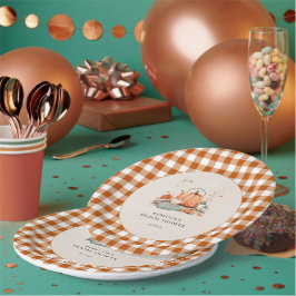 Plato De Papel Calabaza y especias y todo lo bueno de Baby Shower