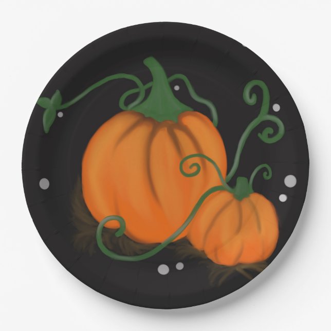 Plato De Papel Calabazas (Anverso)