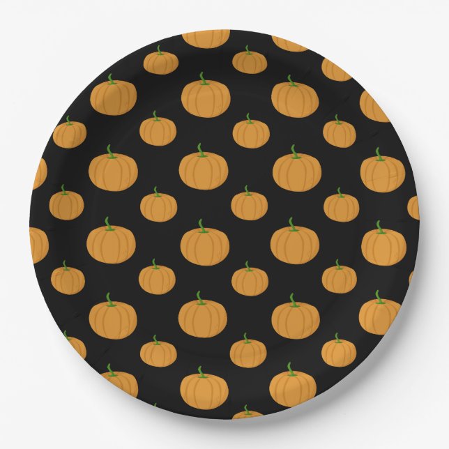 Plato De Papel Calabazas (Anverso)