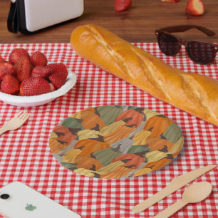 Plato De Papel Calabazas acogedoras