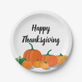 Plato De Papel Calabazas de Naranja
