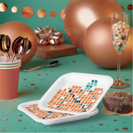 Plato De Papel Calabazas perfectas = otoño