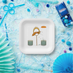 Plato De Papel Calamar chorrito