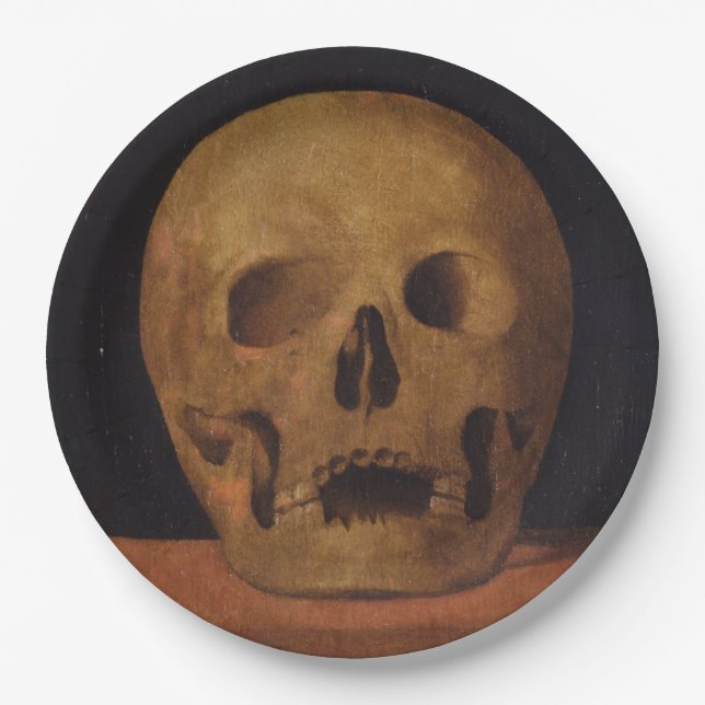 Plato De Papel Calavera humana (por Mariotto Albertinelli) (Anverso)