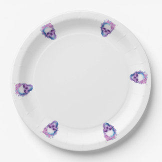 Plato De Papel Calaveras Pastelloween