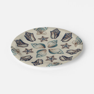 Plato De Papel Caleidoscopio costero I