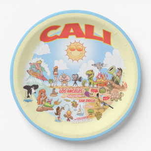 Plato De Papel CALI California Beach