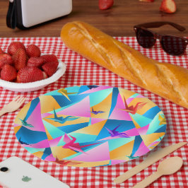 Plato De Papel Calidoscopio de Origami