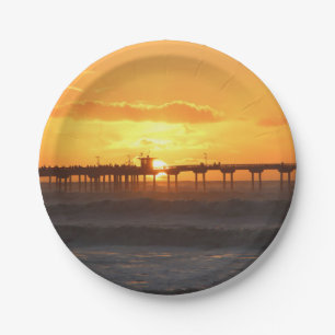 Plato De Papel California Peer at the Sunset
