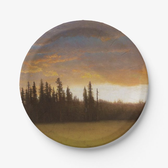 Plato De Papel California Sunset (paisaje californiano) (Anverso)