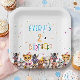 Plato De Papel Calling All Party Animals! Zoo Birthday 