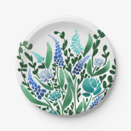 Plato De Papel Calm Abstract Floral