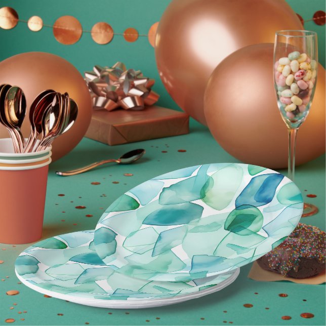 Plato De Papel Calma Costera (Multi)