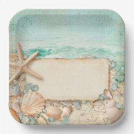 Plato De Papel Camaradas de bodas de playa 2