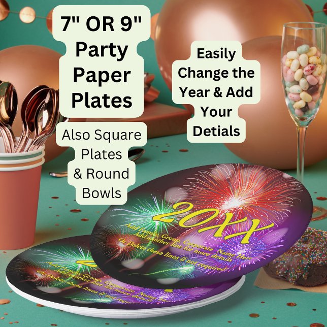 Plato De Papel Cambiar año, Agregar cualquier nombre Texto de Año (Subido por el creador)