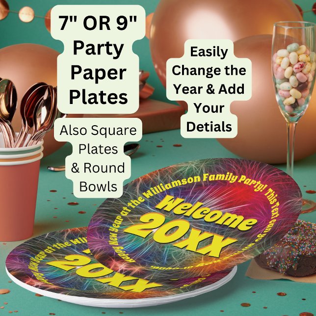 Plato De Papel Cambiar año Editar texto Añadir nombre nuevo año 2 (Subido por el creador)