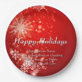 Plato De Papel Cambiar todos los Navidades de la organización de 