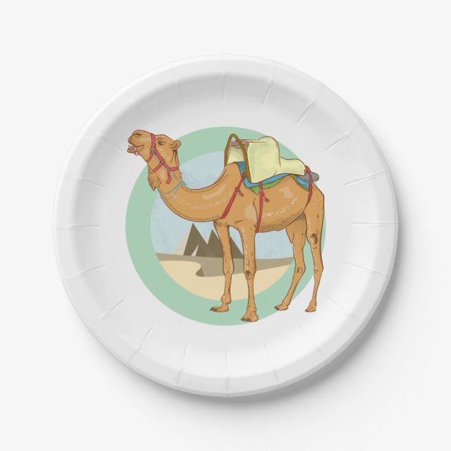 Plato De Papel Camel Trek Cairo (Anverso)