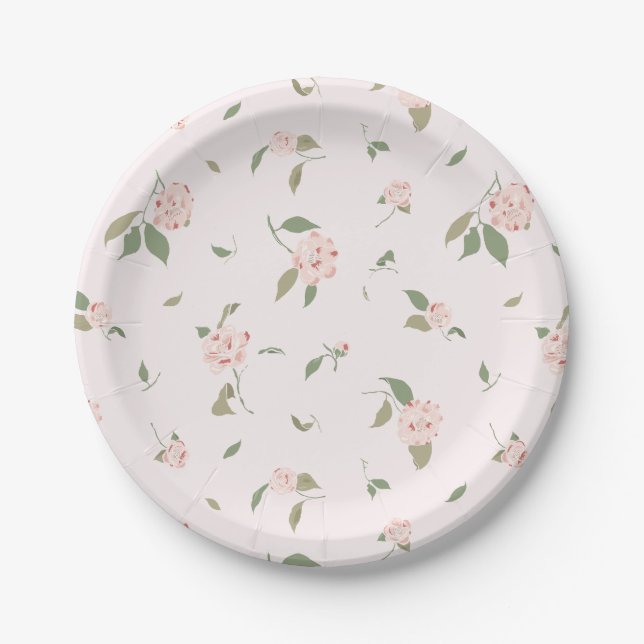 Plato De Papel Camellia Garden (Anverso)