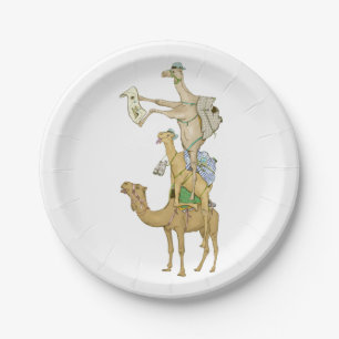 Plato De Papel Camellos divertidos