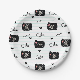 Plato De Papel Camera pattern 