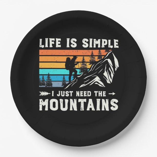 Plato De Papel Caminando, necesito las montañas (Anverso)