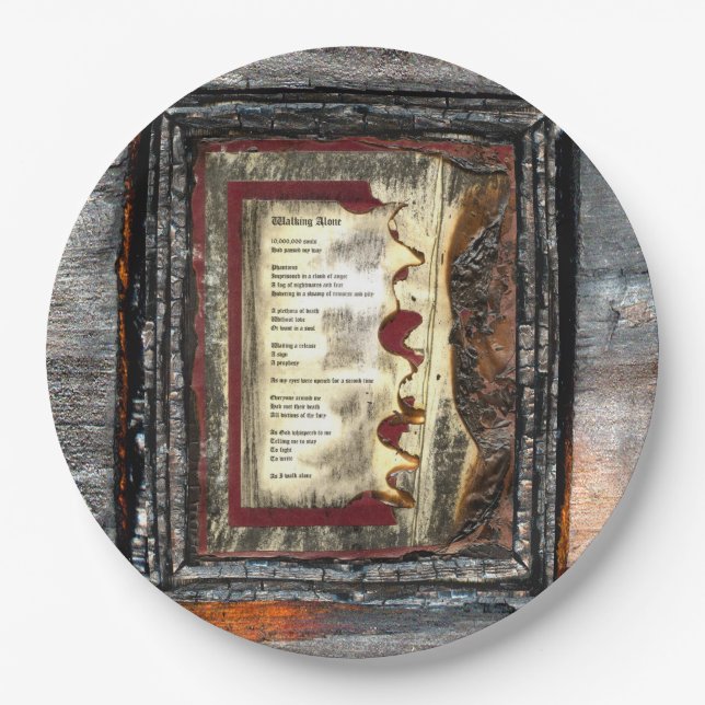 Plato De Papel Caminando solo (Anverso)