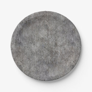 Plato De Papel Caminata lateral del Cemento Gris Weathered