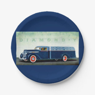 Plato De Papel Camión azul Diamond T 1937