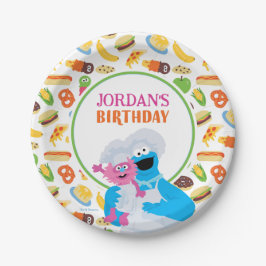 Plato De Papel Camión de foodias de café de Plaza Sésamo